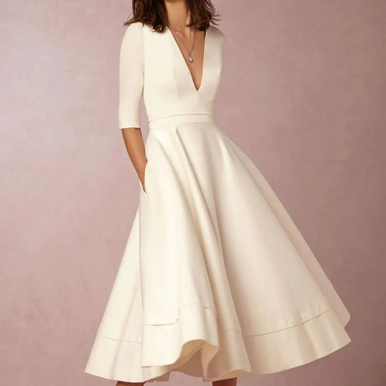 1960s-Inspired A-Line Dress – Flared Vintage Occasion Style