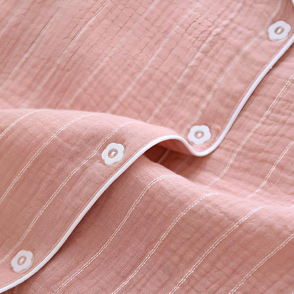SereneStripe Pastel Cotton Nightshirt – Loose Breathable Fit