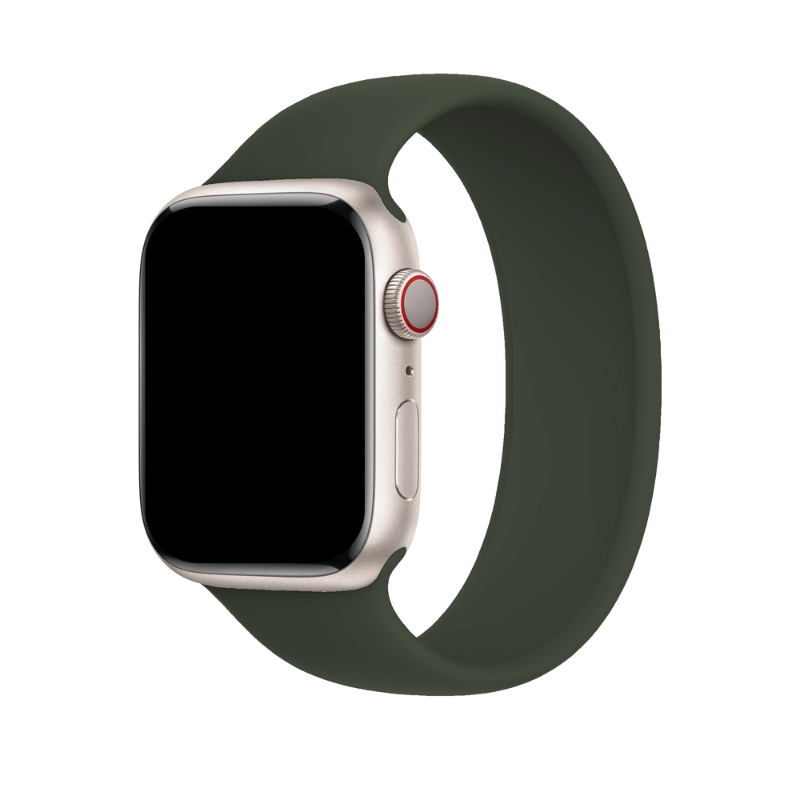 Green Silicone Solo Loop for Apple Watch Side View