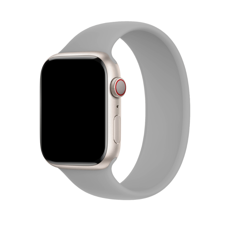 Grey Silicone Solo Loop for Apple Watch Side View