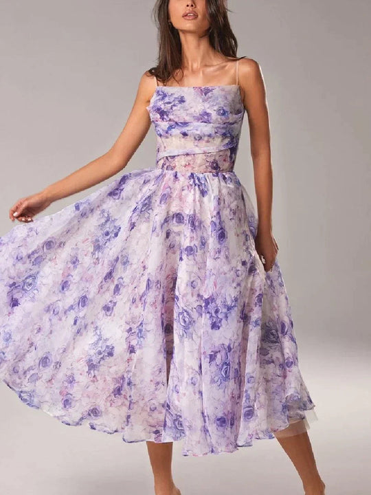 Strapless Structured Midi Dress with Sculpted Bodice