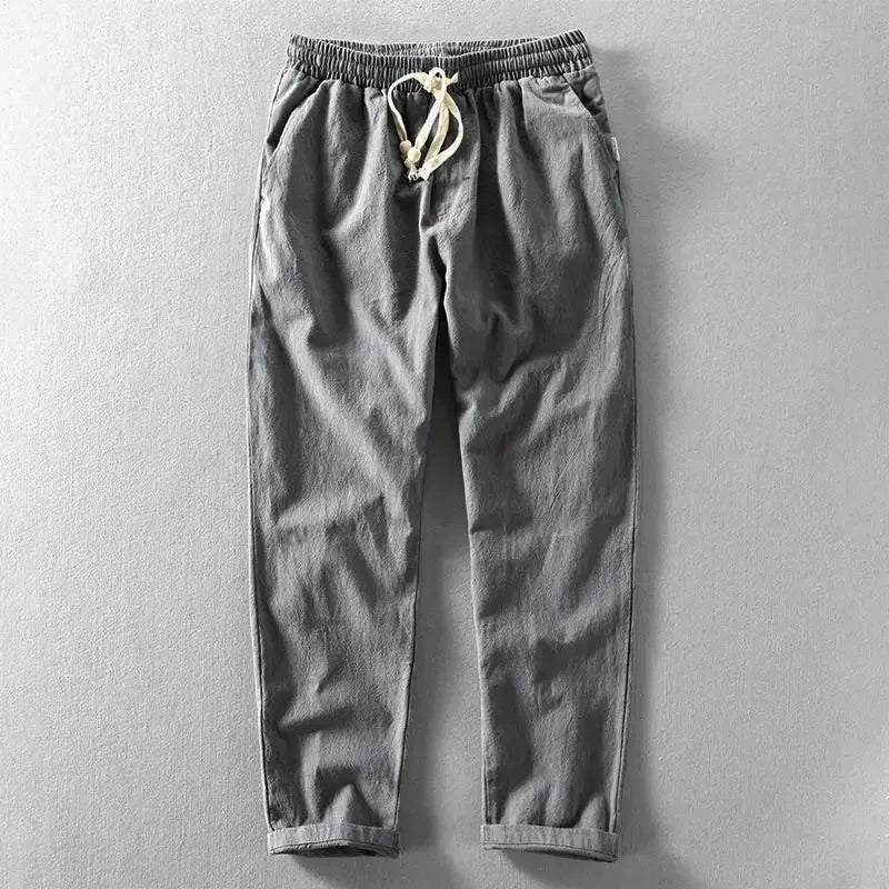 Toby Men’s 100% Linen Summer Trousers – Lightweight Smart-Casual Pants