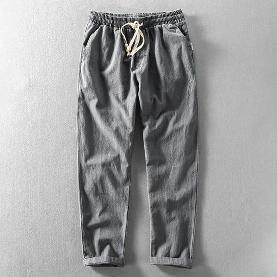 Toby Men’s 100% Linen Summer Trousers – Lightweight Smart-Casual Pants