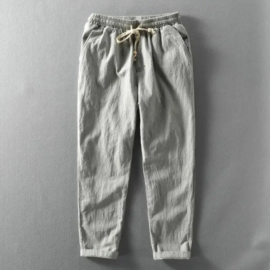 Toby Men’s 100% Linen Summer Trousers – Lightweight Smart-Casual Pants