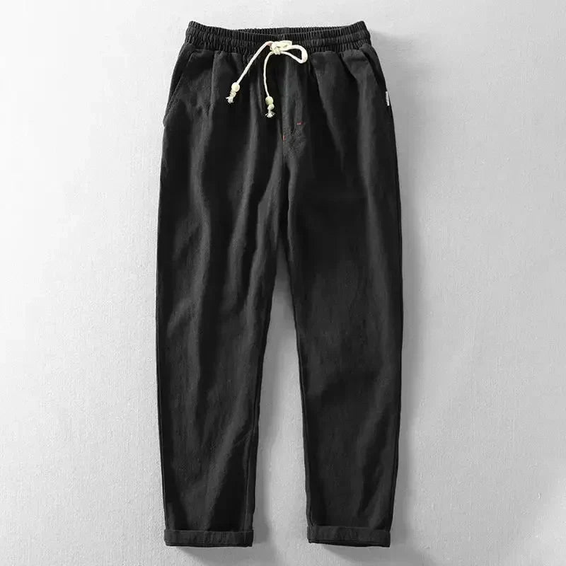 Toby Men’s 100% Linen Summer Trousers – Lightweight Smart-Casual Pants