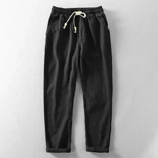 Toby Men’s 100% Linen Summer Trousers – Lightweight Smart-Casual Pants