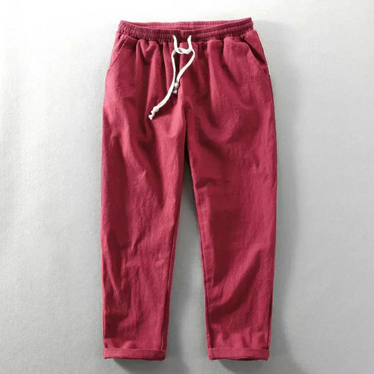 Toby Men’s 100% Linen Summer Trousers – Lightweight Smart-Casual Pants