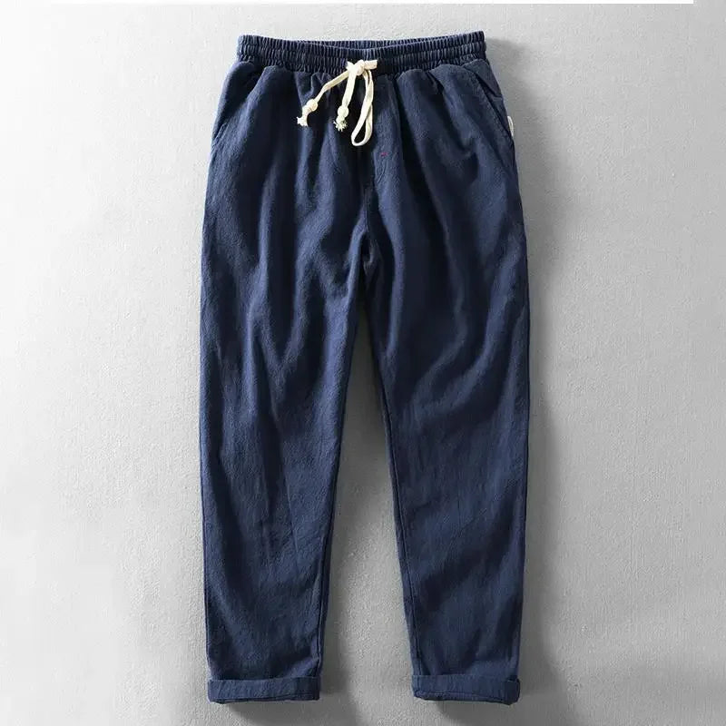 Toby Men’s 100% Linen Summer Trousers – Lightweight Smart-Casual Pants