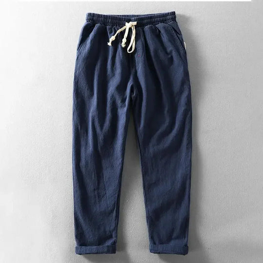 Toby Men’s 100% Linen Summer Trousers – Lightweight Smart-Casual Pants