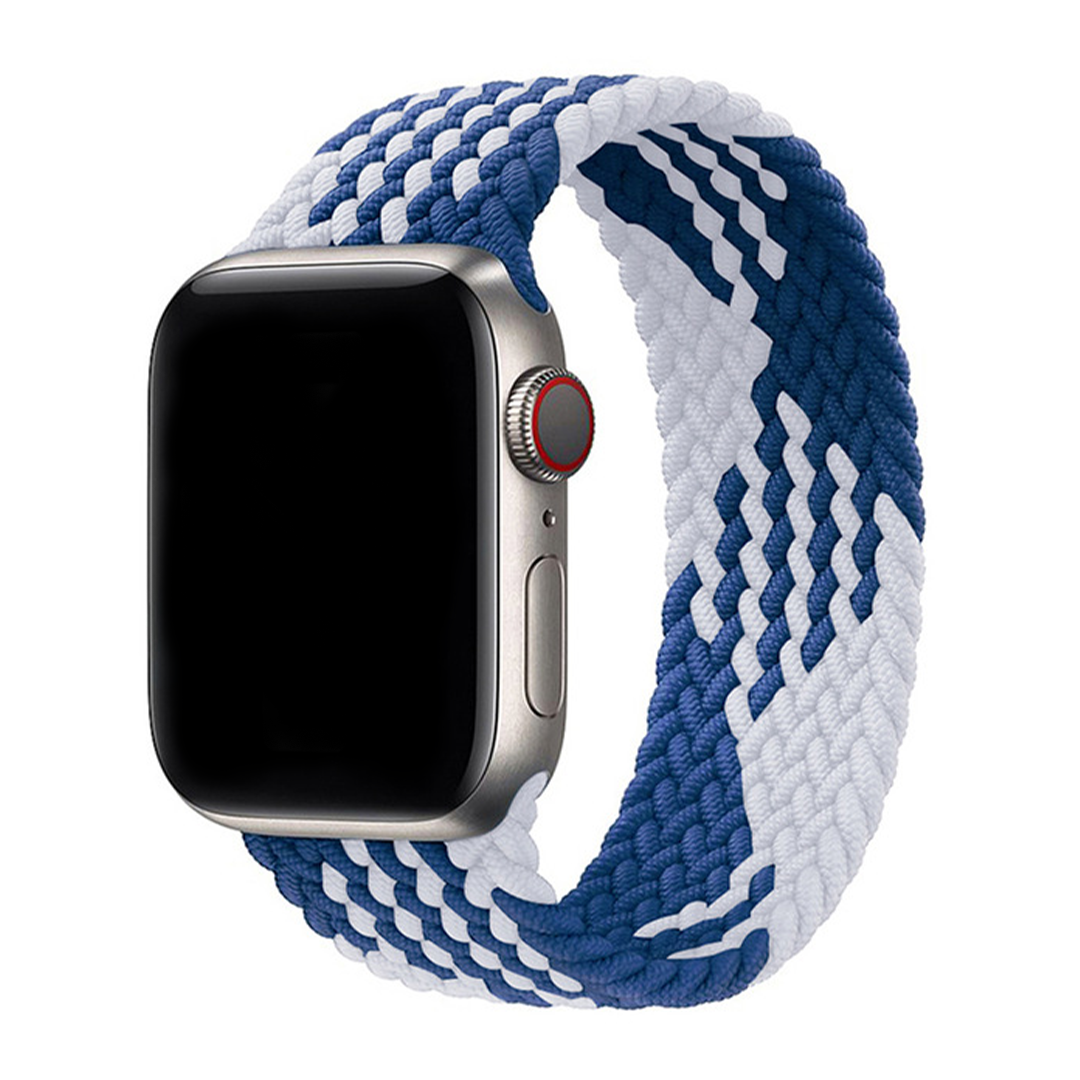 Blue & White Twist Braided Solo Loop for Apple Watch