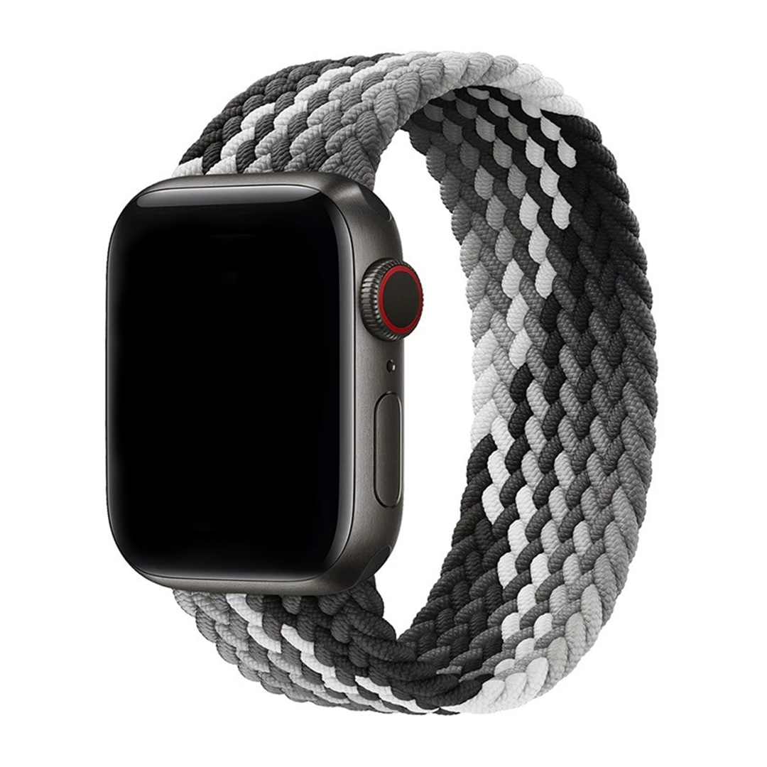 Gradient Black Twist Braided Solo Loop Apple Watch Straps