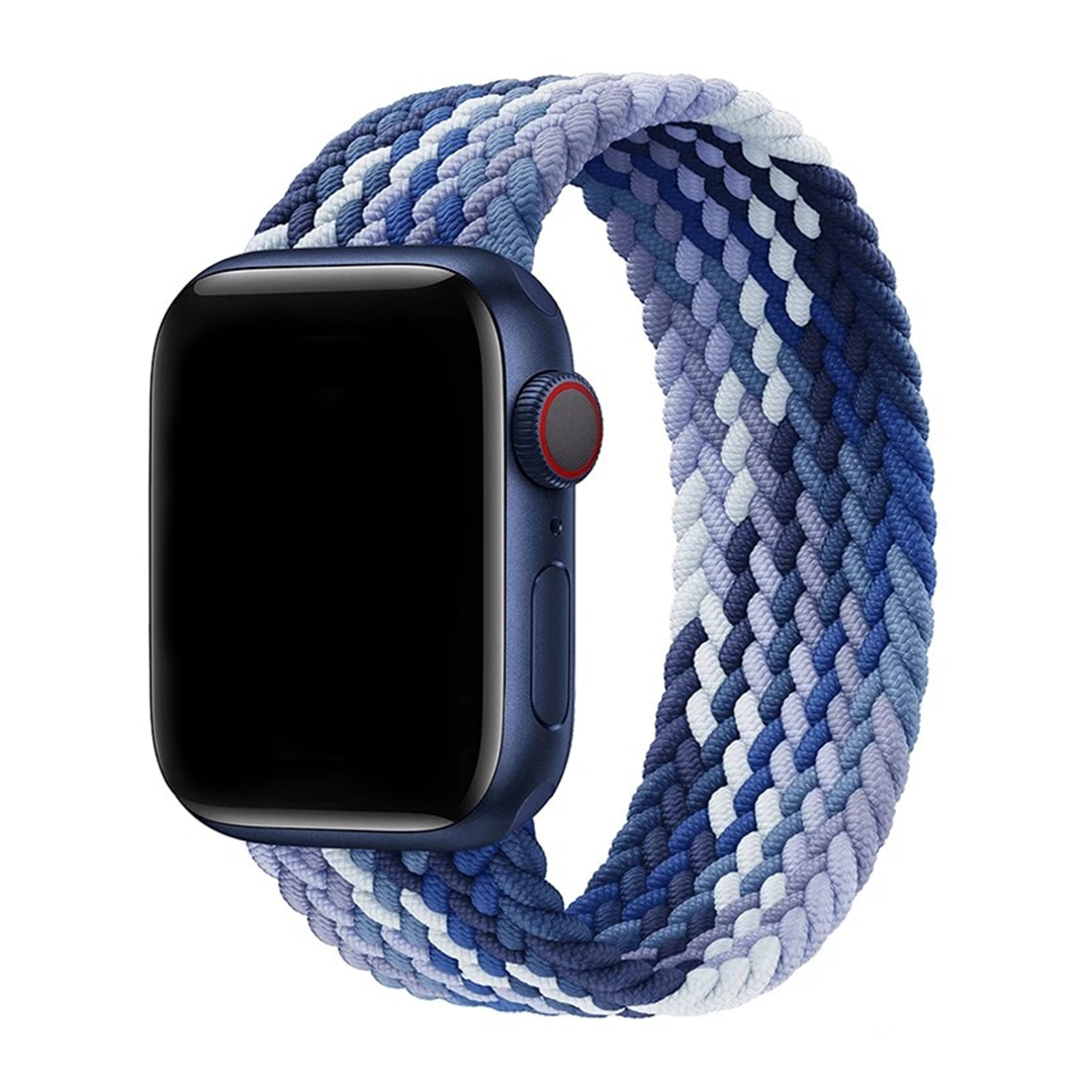 Gradient Blue Twist Braided Solo Loop Apple Watch Straps
