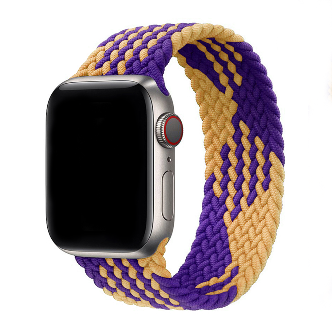 Purple & Yellow Twist Braided Solo Loop for Apple Watch