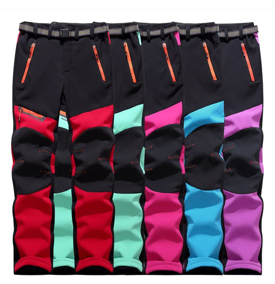 Unisex Contrast Ski Pants – Breathable Winter Trousers for Snow Sports