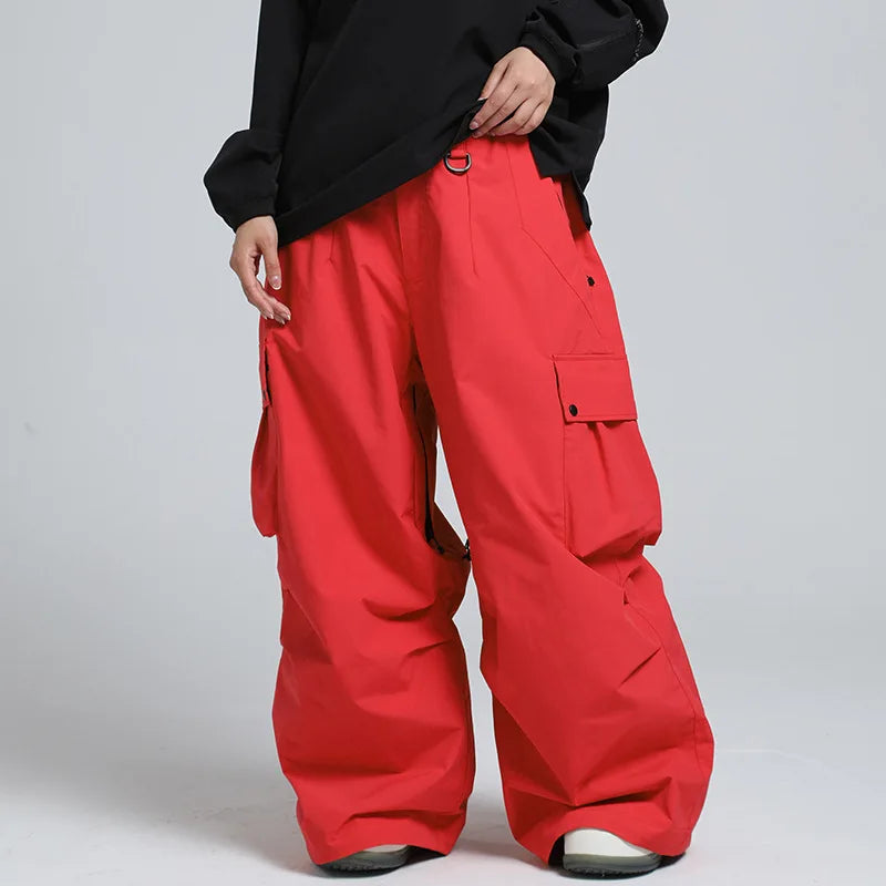 Unisex Insulated Ski Pants – Breathable Loose-Fit Snowboard Trousers
