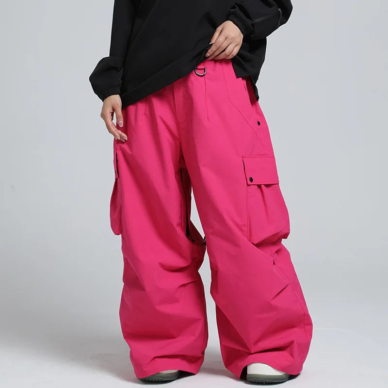 Unisex Insulated Ski Pants – Breathable Loose-Fit Snowboard Trousers