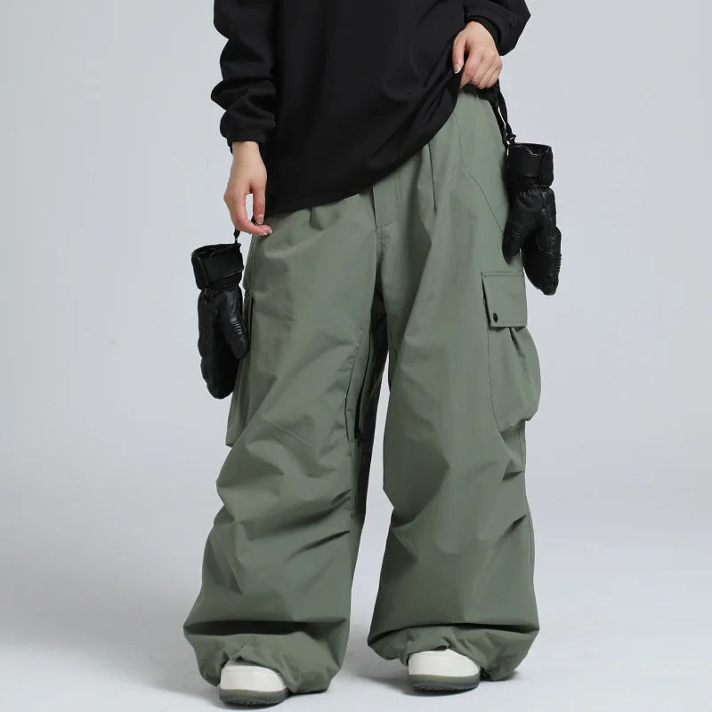 Unisex Insulated Ski Pants – Breathable Loose-Fit Snowboard Trousers