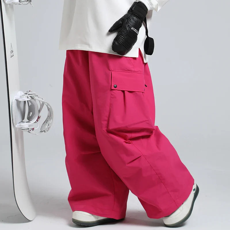 Unisex Insulated Ski Pants – Breathable Loose-Fit Snowboard Trousers
