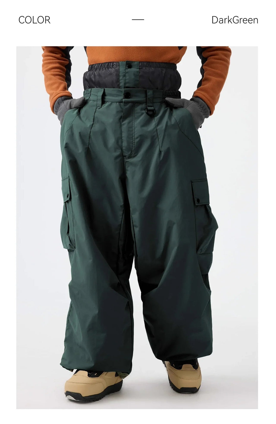 Unisex Insulated Ski Pants – Breathable Loose-Fit Snowboard Trousers
