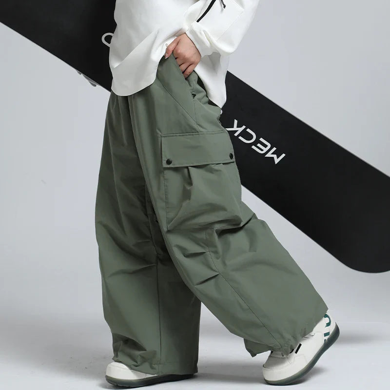 Unisex Insulated Ski Pants – Breathable Loose-Fit Snowboard Trousers