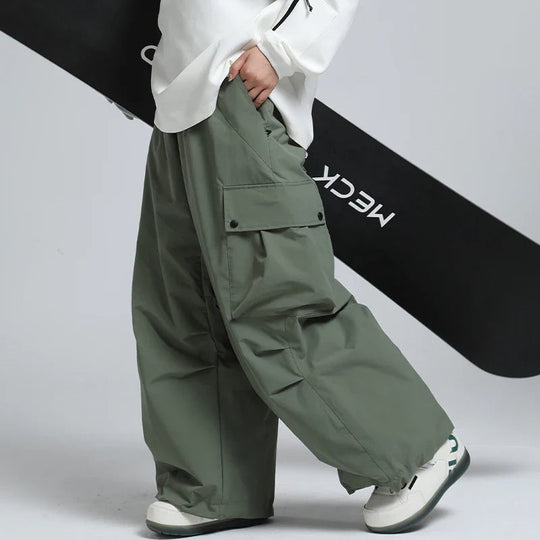 Unisex Insulated Ski Pants – Breathable Loose-Fit Snowboard Trousers