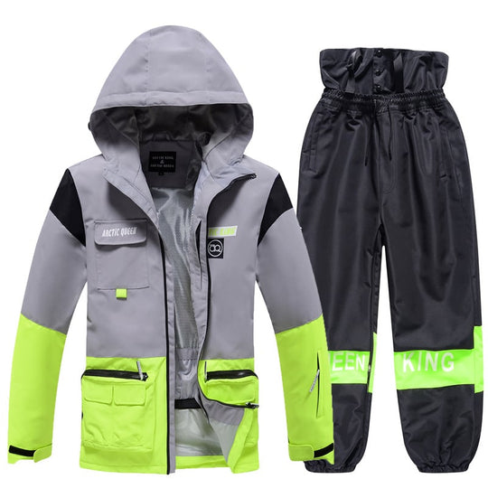 Unisex Insulated Ski Suit – Two-Piece Breathable Jacket and Snow Trousers