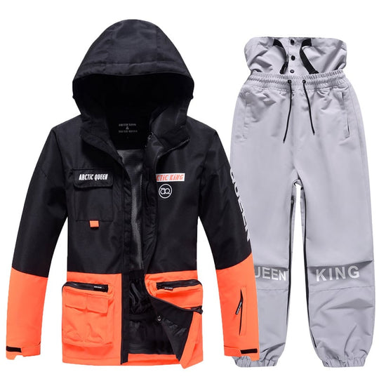 Unisex Insulated Ski Suit – Two-Piece Breathable Jacket and Snow Trousers