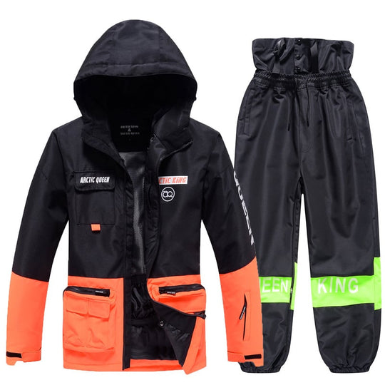 Unisex Insulated Ski Suit – Two-Piece Breathable Jacket and Snow Trousers