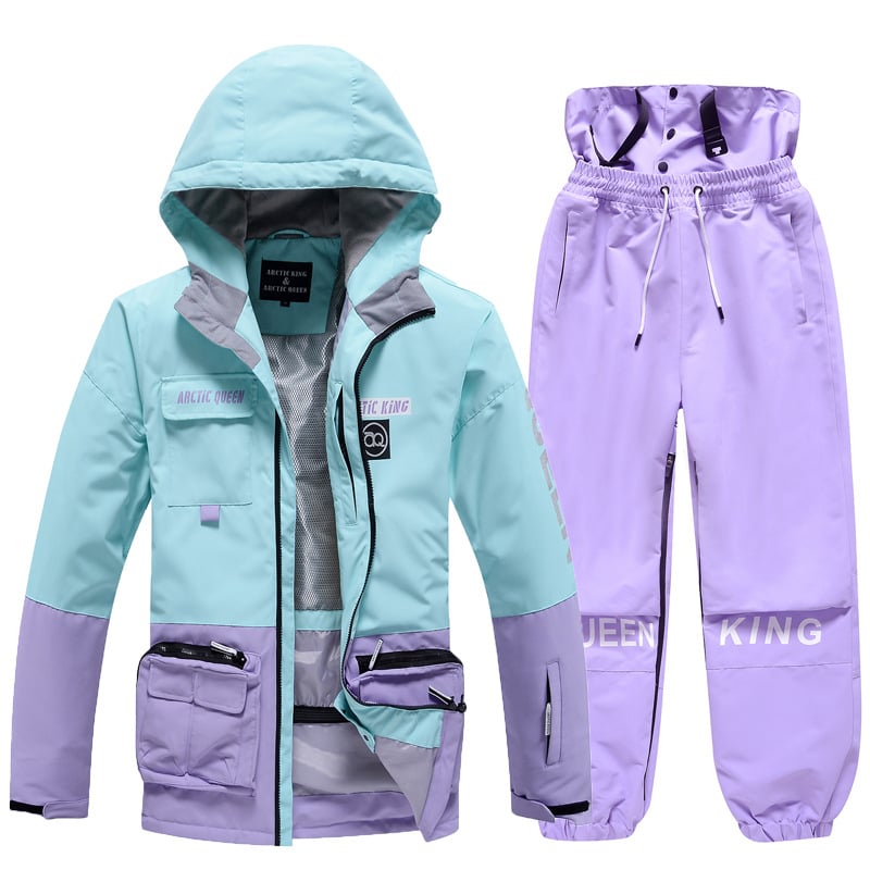 Unisex Insulated Ski Suit – Two-Piece Breathable Jacket and Snow Trousers