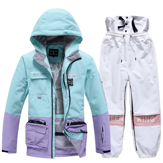 Unisex Insulated Ski Suit – Two-Piece Breathable Jacket and Snow Trousers