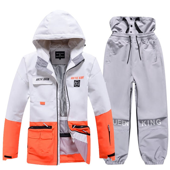Unisex Insulated Ski Suit – Two-Piece Breathable Jacket and Snow Trousers