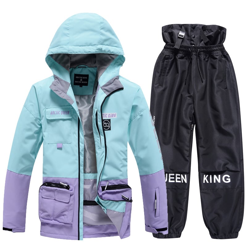 Unisex Insulated Ski Suit – Two-Piece Breathable Jacket and Snow Trousers