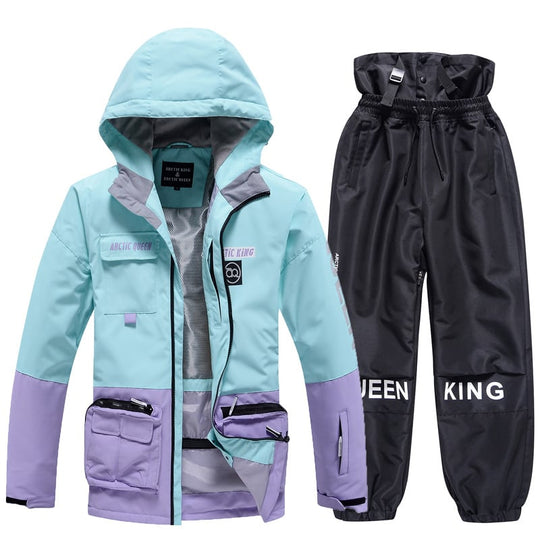 Unisex Insulated Ski Suit – Two-Piece Breathable Jacket and Snow Trousers