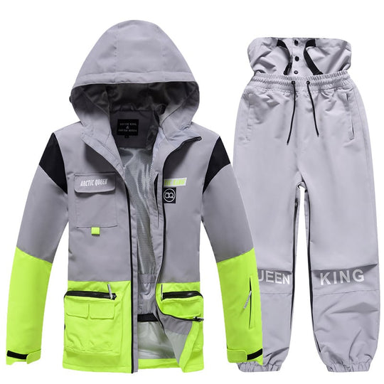 Unisex Insulated Ski Suit – Two-Piece Breathable Jacket and Snow Trousers