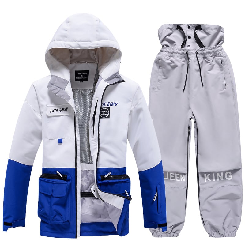 Unisex Insulated Ski Suit – Two-Piece Breathable Jacket and Snow Trousers