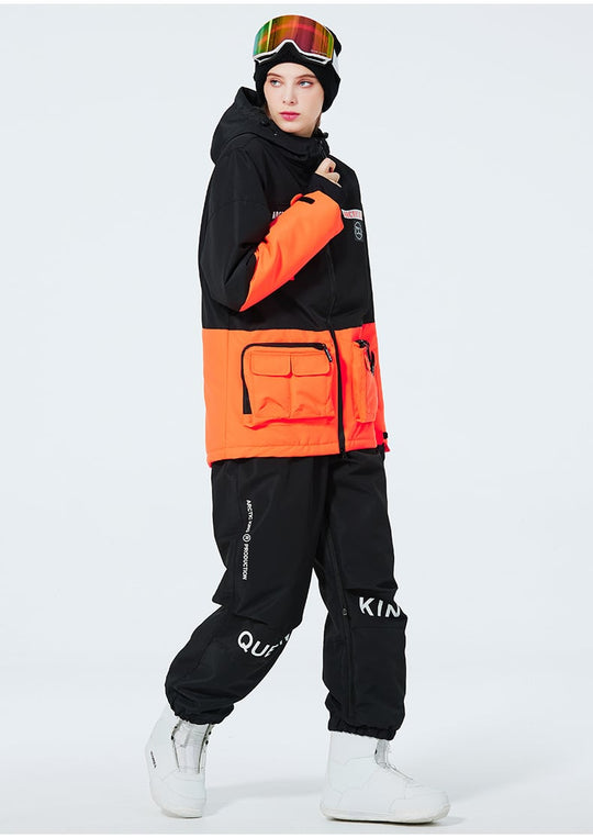 Unisex Insulated Ski Suit – Two-Piece Breathable Jacket and Snow Trousers