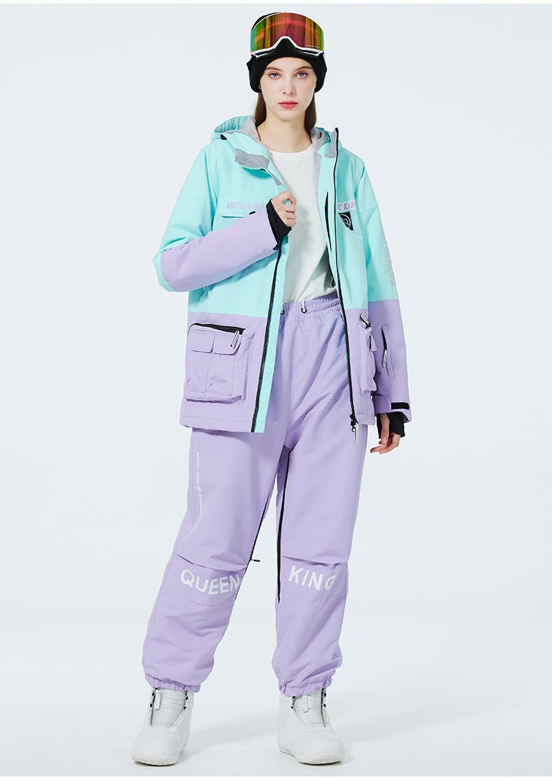 Unisex Insulated Ski Suit – Two-Piece Breathable Jacket and Snow Trousers