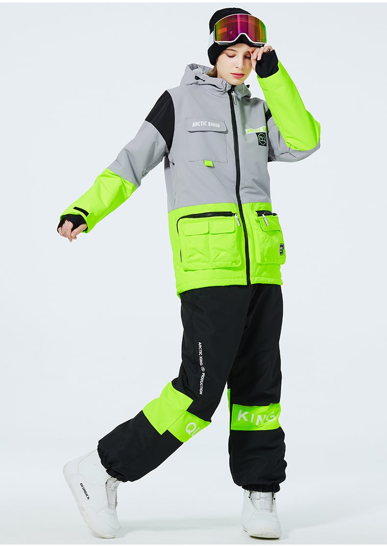 Unisex Insulated Ski Suit – Two-Piece Breathable Jacket and Snow Trousers