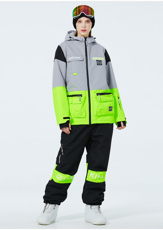 Unisex Insulated Ski Suit – Two-Piece Breathable Jacket and Snow Trousers