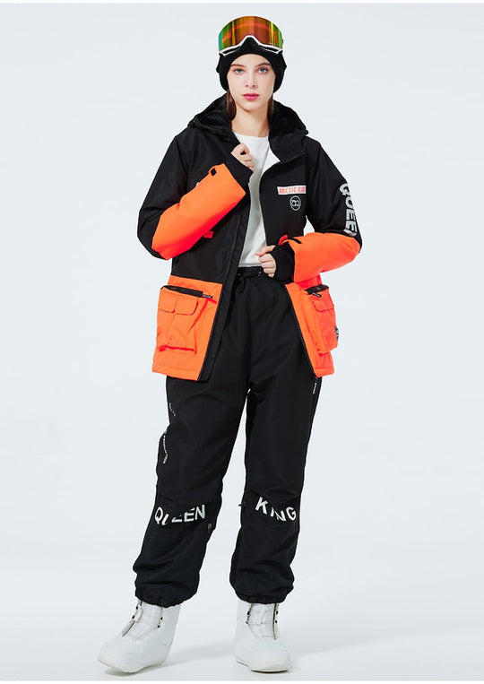 Unisex Insulated Ski Suit – Two-Piece Breathable Jacket and Snow Trousers