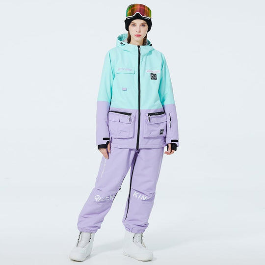 Unisex Insulated Ski Suit – Two-Piece Breathable Jacket and Snow Trousers