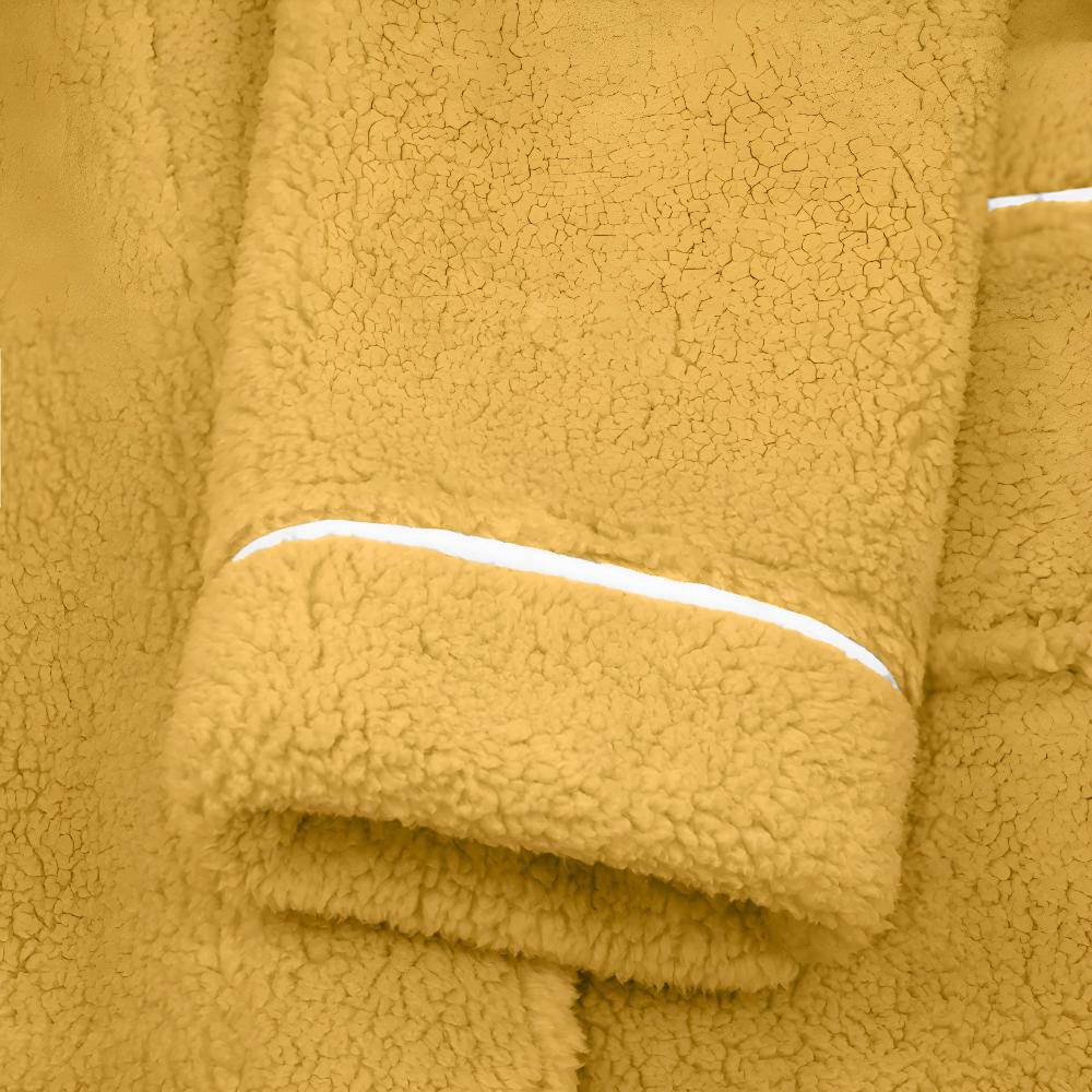 Unisex Sherpa Fleece Robe – Warm Shawl-Collar Bathrobe with Belt