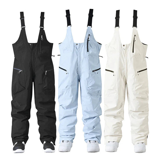Unisex Ski Bib Pants – Waterproof Snow Trousers with Adjustable Braces