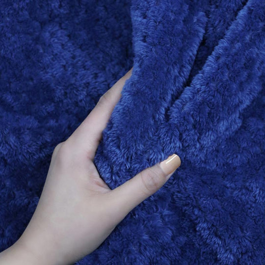 Unisex Thick Fleece Bathrobe – Warm Belted Robe with Large Pockets
