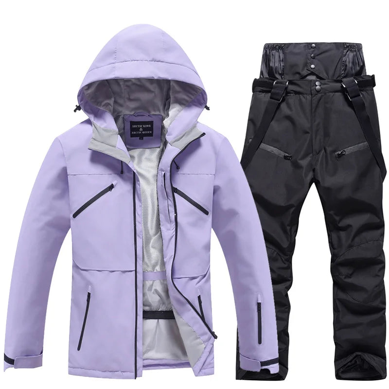 Unisex Two-Piece Ski Suit – Insulated Jacket and Snow Trousers