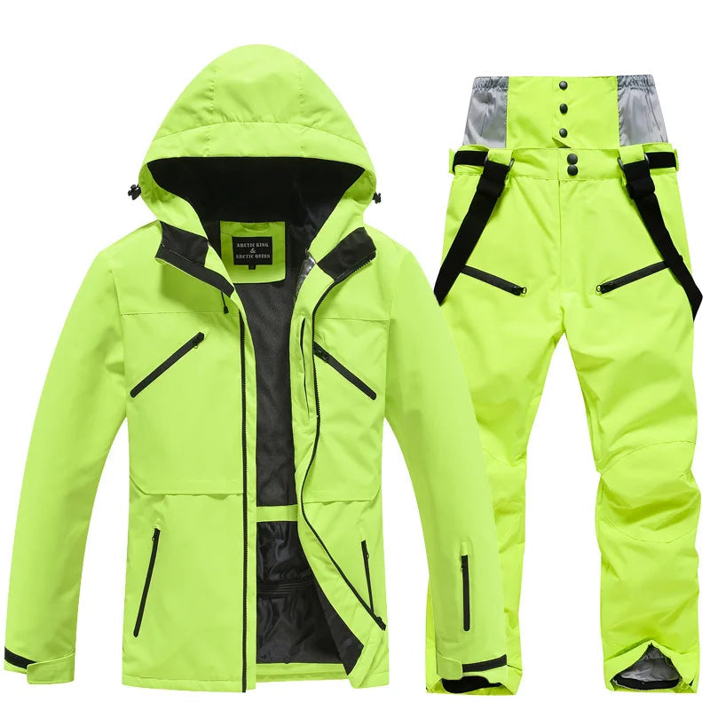 Unisex Two-Piece Ski Suit – Insulated Jacket and Snow Trousers
