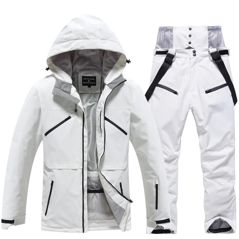 Unisex Two-Piece Ski Suit – Insulated Jacket and Snow Trousers