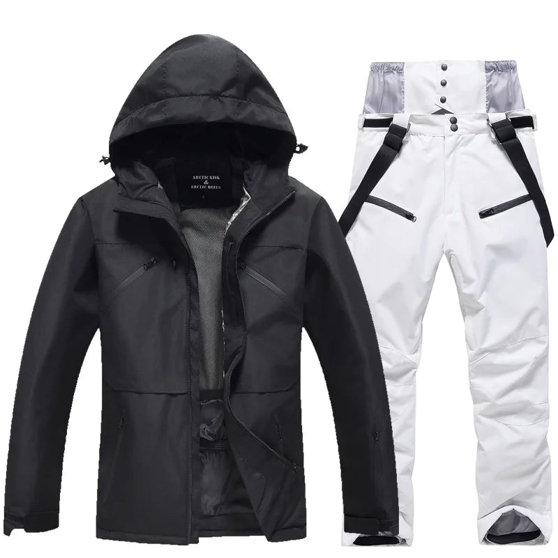 Unisex Two-Piece Ski Suit – Insulated Jacket and Snow Trousers