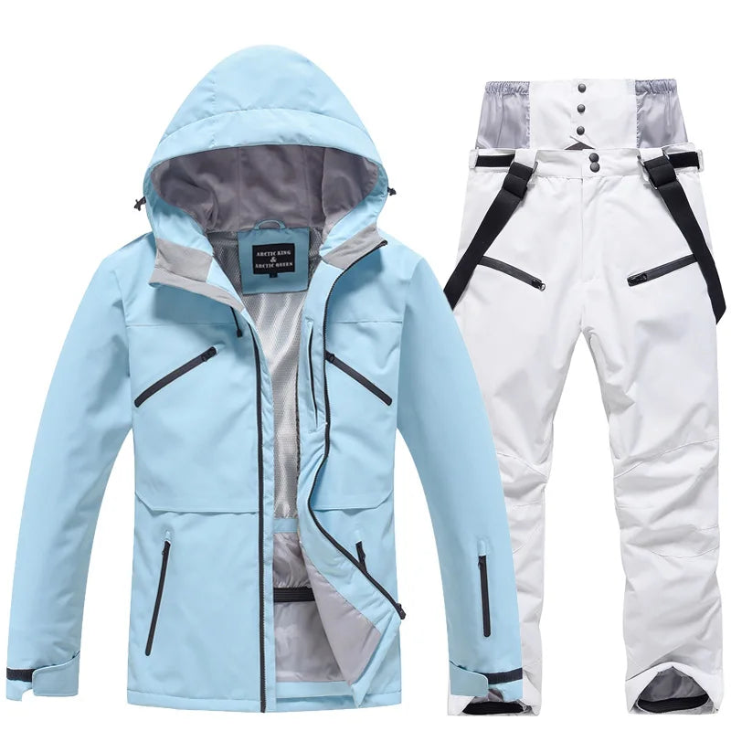 Unisex Two-Piece Ski Suit – Insulated Jacket and Snow Trousers