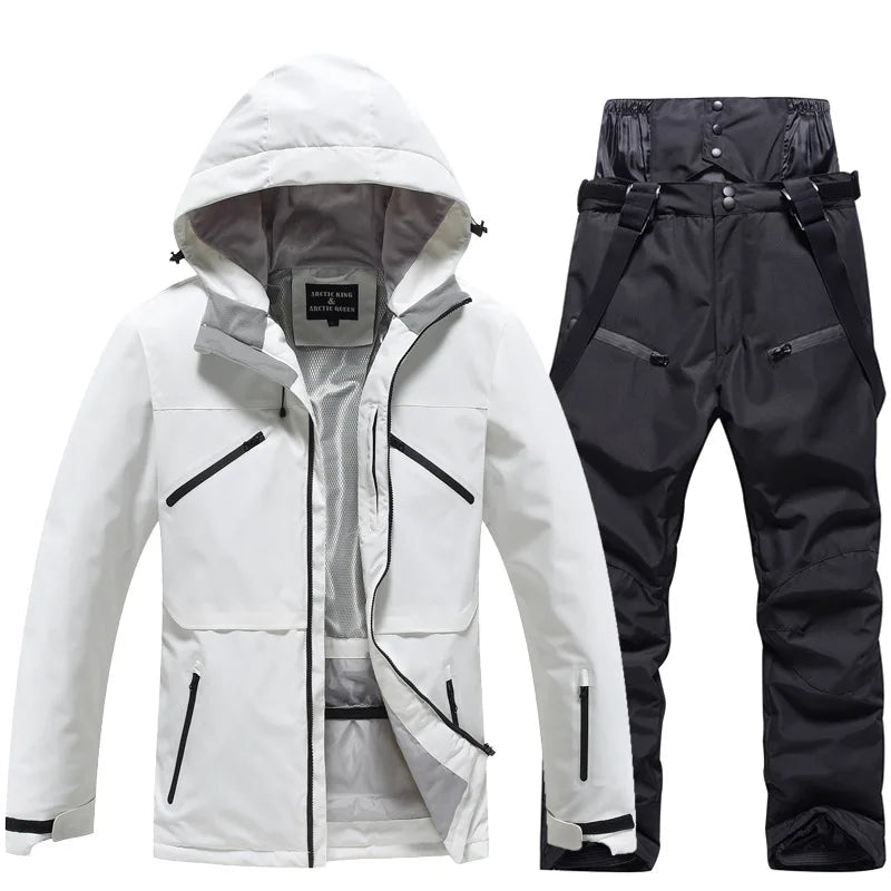 Unisex Two-Piece Ski Suit – Insulated Jacket and Snow Trousers